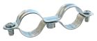 Collier de fixation double - Acier nickelé - Pour tube Ø12 mm - Sachet de 2 pièces