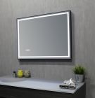 miroir rectangle elegance cadre noir mat avec sensor