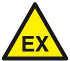 SIGNALISATION EXTERIEURE ET INTERIEURE - DANGER ATMOSPHERE EXPLOSIVE 100x100x100mm
