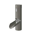Récupérateur d'eau cylindrique à clapet avec grille Ø100 mm - zinc - prePATINA ardoise