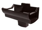 NAISSANCE CENTRALE POUR TUBE DE DESCENTE TYPE PROFILE LG38 MARRON - UNAD381M