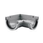 Angle extérieur gouttière ronde 90° dév.160 gris - ANGLE 90° EXT 16 GRIS 15p