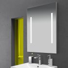 MIROIR LEDS 80x60 2 BANDES SABLEES VERTICALE