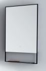 miroir rectangle  avec tablette 50x65.5  black mat sensor on/off