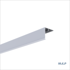 Couvercle Angle Alu mâle 50x50 en 3ml Gris Clair