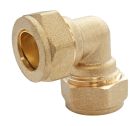 Coude laiton égal bague laiton à compression - Tube cuivre Ø16