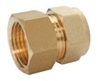 Raccord laiton bague laiton à compression - Tube cuivre Ø14 - Femelle 20/27