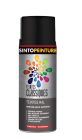 Peinture acrylique metal , bois , plastiques classique satiné noir RAL 9005 - aérosol de 0,4L