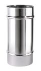 Tuyau inox non isolé pour appareil à gaz basse température, fioul, bois bûches ou granulés  pour appareil de type B  diam. 97 mm - long. 0,33m