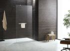 Écran de douche - AIR verre transparent profilé mural - larg. 1,40m x haut. 2m x ep. 8mm