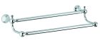porte serviette double 60 cm regency chrome