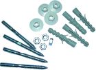 KIT FIXATION CHAUFFE EAU MUR PLEIN 10X120  Coque