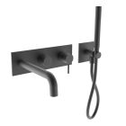 FACADE DE DOUCHE MITIGEUR 2 SORTIES AVEC DOUCHETTE PICCHE BLACKMAT