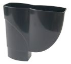 JAMBONNEAU POUR TUBE DESCENTE OVATION 105X76 ANTHRACITE    - JAM107A