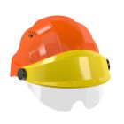 Casque - Orizon orange visiere jaune avec lunette - Taille unique