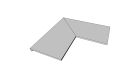 Carrelage en Grés cérame - Kobe Calcite Accessori per piscina e giardino Margelle bord en L descendant colle angle ext. complet (2 pieces) structure antiderapant