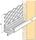 Fractionnement vertical déployé pour enduit gratté ép. 10 mm jonc PVC 234 lg. 300cm
