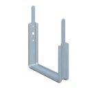 Crochets carrés, acier galvanisé  Développé : 333 mm teinté prePATINA clair