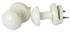 B21812B - Patères O pour sèche serviette Blanche - pour tube Plat à visser
