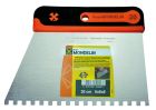 SPATULE A COLLE 20CM DENTS CARREES 10X10X10 MANCHE BIMAT