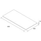 Plan de toilette sans usinage WHITE COTTON 800 x 16 x 460 mm