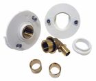 Fixoplac double pour plaque de platre alvéolaire, raccords coudés Femelle 15/21, pour PER 12, à glissement
