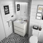 Meuble FUSSION LINE 700 3 tiroirs  SBIANCATO 697 x 868 x 450 mm