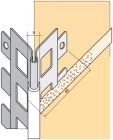 Protège angle perforé pour enduit gratté ép. 10mm jonc PVC 234 lg. 250cm