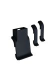 Plinthes - KIT 1 SORTIE PRISE + 2 RACCORDS PLINTHE GRIS