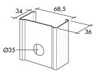 Montant 70 - long. 2,6 m x larg. 70 mm