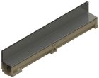 Caniveau en béton polymère avec couverture à fente en acier inoxydable 304L haut. 105mm - ACO SELF 100 - long. 1m x larg. 100mm x haut. 95mm - classe A15