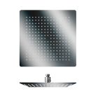 POMME DE DOUCHE SANDWICH INOX CARRE CHROME NOIR