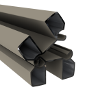 POTEAU CHARNIÈRE EN ALUMINIUM SG - long 300cm x larg 82mm x ep. 82 mm