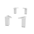 Ensemble de 4 pieds BLANC Hauteur 100 mm