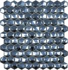 Mosaïque en verre recyclé - 358/D DIAMOND BLACK HEX 35X35MM