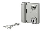 SERRURE APPLIQUE GRILLE PENE DORMANT 1/2TOUR ZINGUEE 70 MM GAUCHE