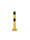 Poteau de protection avec platine - noir / jaune