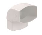 COUDE MALE/FEMELLE 87'30 POUR TUBE DE DESCENTE 105X76 TYPE OVATION 38 BLANC     - CM8GTB
