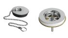 bonde de lavabo a chainette 1'1/4 laiton metal brosse