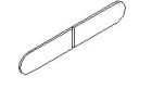 Embout PVC pour planche arrondie 150 mm blanc signalisation 3