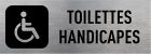 SIGNALETIQUE TOILETTES HANDICAPEES 210 MM X 75MM PLAQUE ALU