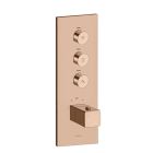 FACADE THERMO UP VERTICALE THERMOSTATIQUE 3 SORTIES QUADRI OR ROSE
