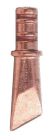 Panne de + 330 g pour fer réf. 2648. Dimensions bout de panne 33 x 3 mm