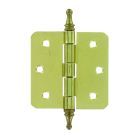 Charnière à vase acier laitonné bout rond 75x75mm-blister x3
