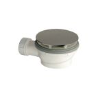 BONDE DE DOUCHE HAUTEUR 64 MM EXTRA PLAT METAL BROSSE