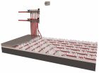 Kit plancher chauffant supérieur à 50 m², ramené au m² avec plaque à plots, R1,25 et tube PER B BAO