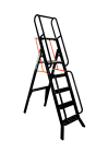 Escabeau aluminium - 5 marches + tablette à outils