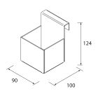 panier LLOYD BLANC MAT 90 x 124 x 100 mm