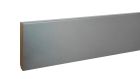 Plinthe bord arrondi revêtu papier 3 mm MDF Aluminium - Long. 2400 mm x larg. 80 mm x ep. 14 mm