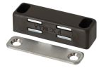 Loqueteau magnétique plastique marron à gâche fixe 5kg-blister x2